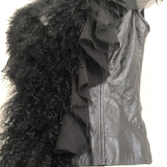 Royal Underground Size XS Leather and Fur Vest - Picture 6 of 16